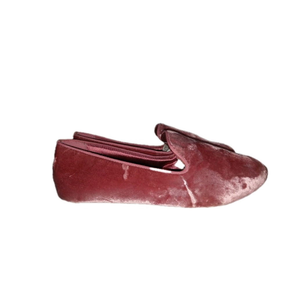 Birdies The Starling Loafers Womens Sz 7 Raspberry Pink Velvet Flat Slip On